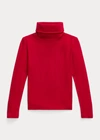 Polo Ralph Lauren Kids' Ribbed Cotton-blend Turtleneck In Madison Red