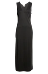 Open Edit Sleeveless Maxi Dress In Black