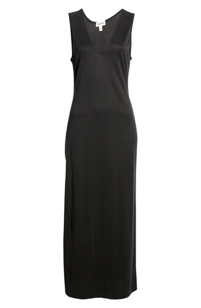 Open Edit Sleeveless Maxi Dress In Black