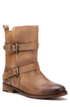 Vintage Foundry Sherry Buckled Leather Boot In Taupe