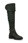 Vintage Foundry Alice Snake Embossed Over-the-knee Boot In Green