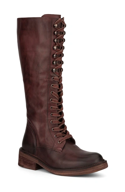 Vintage Foundry Sadelle Lace-up Boot In Burgundy