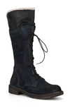 Vintage Foundry Kelly Faux Fur Lined Tall Boot In Navy