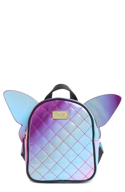 Luv Betsey By Betsey Johnson Movable Winged Mini Backpack In Purple Multi