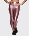 Heroine Sport Marvel Metallic High Waist Leggings In Sunset
