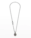 Marco Dal Maso Oxidized Silver & 18k Rose Gold Pendant With Blue Sapphire