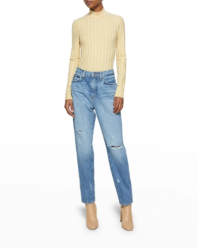 Jonathan Simkhai Standard Cropped Denim Jeans In Pacific City