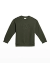 FENDI BOY'S TONAL LOGO EMBOSSED SWEATER,PROD244350025