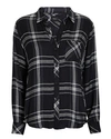 Rails Hunter Plaid Flannel Button-down Shirt In Black