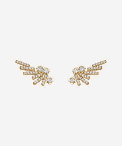 Astley Clarke 14ct Gold Comet Flare Diamond Stud Earrings