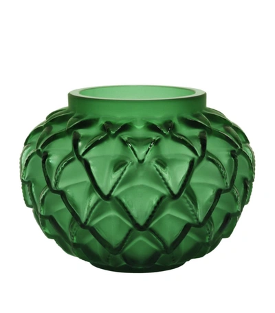 Lalique Languedoc Vase (12cm) In Green