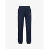 Sporty And Rich Womens Navy Logo-embroidered Tapered-leg High-rise Cotton-blend Jogging Bottoms Xl