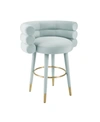 TOV FURNITURE BETTY VELVET COUNTER STOOL