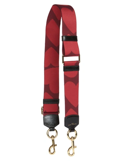 The Marc Jacobs Heart Webbing Strap In Red Multi