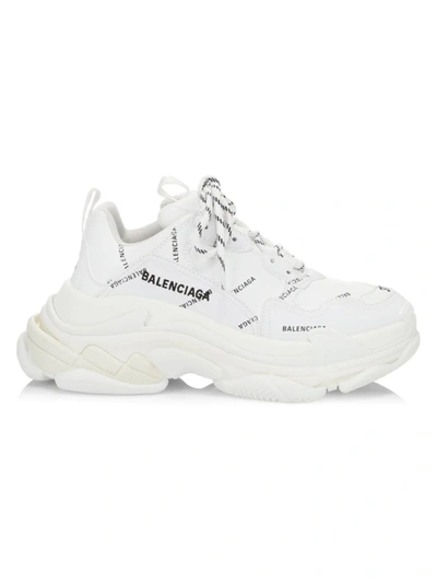 Balenciaga Triple S Sneakers In White