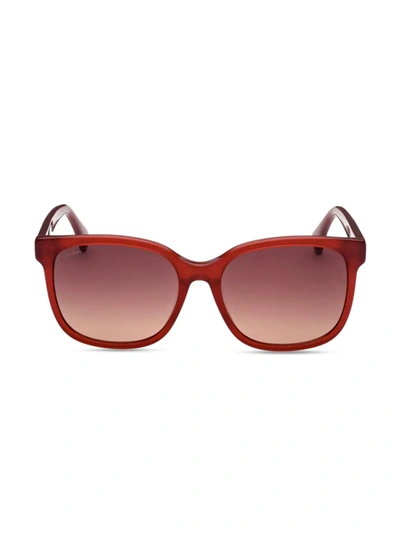 Max Mara 58mm Gradient Geometric Sunglasses In Orange/ Other / Gradient Brown
