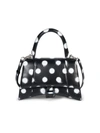 BALENCIAGA HOURGLASS POLKA DOT TOP HANDLE BAG,400015294627