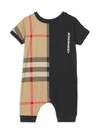 BURBERRY BABY'S LENNOX CHECK COVERALLS,400015458380