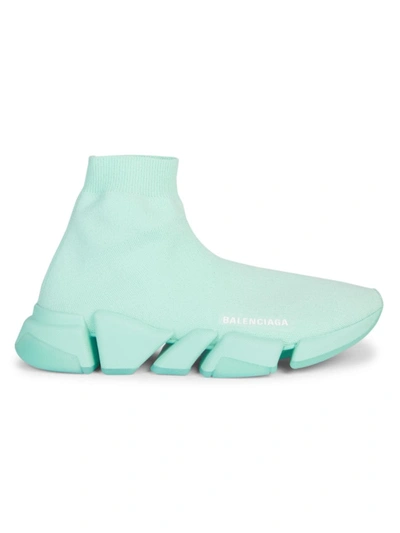 Balenciaga Men's Speed 2.0 Lt Sneakers In Mint