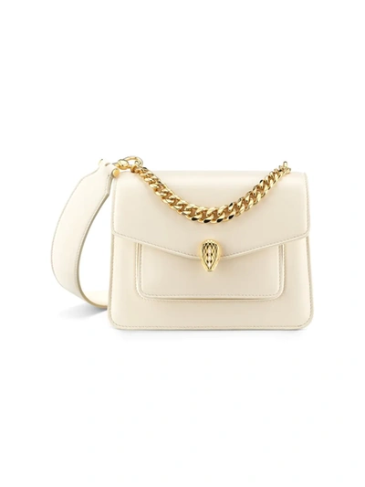 Bvlgari Serpenti Forever Maxi Chain Crossbody Bag Leather Small In Neutral