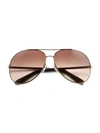 Tom Ford Charles 62mm Aviator Sunglasses In Rose Gold