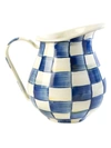 Mackenzie-childs Mackenzie Childs Royal Check Enameled Steel 3-quart Pitcher