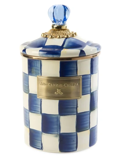 Mackenzie-childs Royal Check Medium Enamel Canister