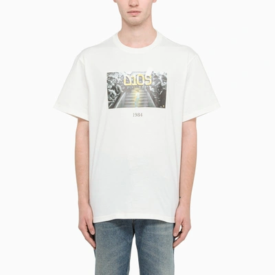 Throwback White T-shirt With Maradona Print