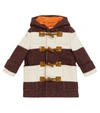 BURBERRY 条纹羊毛混纺大衣,P00608045