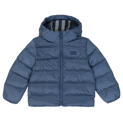 Burberry Kids' Down Jacket In Pebble Blue ModeSens