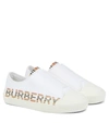 BURBERRY LOGO棉质华达呢运动鞋,P00633158