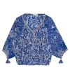 Poupette St Barth Ariel Floral Blouse In Blue Antibes Atb