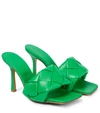 Bottega Veneta Lido Leather Sandals In Grass
