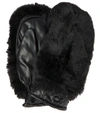 GOLDBERGH HILL FAUX FUR AND FAUX LEATHER SKI MITTENS,P00622307