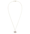 Sydney Evan Groovy Eye 14kt Yellow Gold Necklace With Diamonds In White/gold