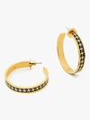 Kate Spade Heritage Spade Flower Hoops In Houndstooth