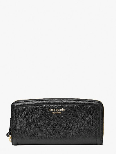 Kate Spade Knott Slim Continental Wallet In Black