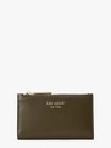 Kate Spade Spencer Small Slim Bifold Wallet In Duck Green