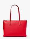 Kate Spade All Day Large Zip-top Tote In Lingonberry