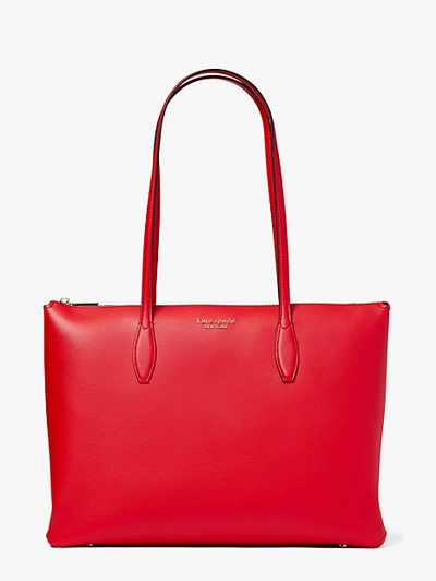 Kate Spade All Day Large Zip-top Tote In Lingonberry