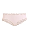 Hanro Lace-trim Cotton High-leg Hipster Briefs In Powder