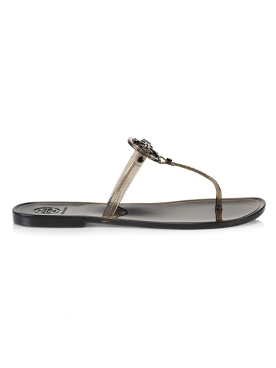 Tory Burch Mini Miller Jelly Thong Sandals In Smoke