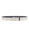 Fendi Ff Logo Reversible Belt In Blanc