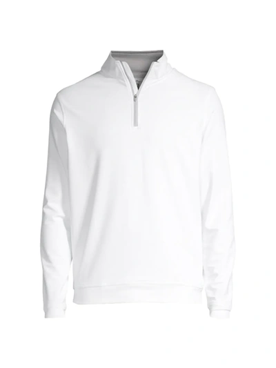 Greyson Perth Performance Quarter-zip Top In White