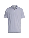 Peter Millar Jubilee Pinstripe Polo In Iron