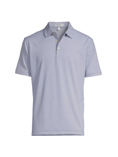 Peter Millar Jubilee Pinstripe Polo In Iron