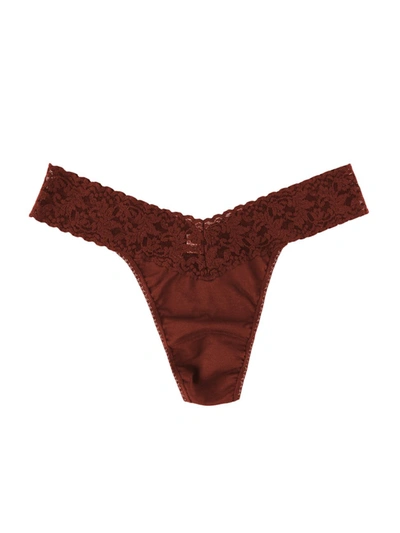 Hanky Panky Signature Lace Women's 4811 Original Rise Thong In Hickory