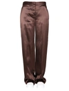 Alexander Mcqueen Wool-mohair Wide-leg Trousers In Marrone