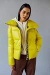 Save The Duck Isla Quilted Puffer Jacket In Chartreuse