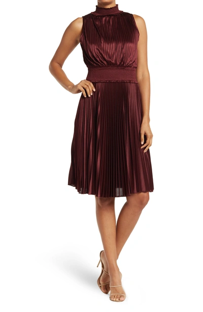 open lace back dress Rent Dress The Population Tiffany One Shoulder Bright Fuchsia Midi Dress main image 0